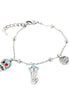 AMO CAPRI - Bracciale in Metallo campanella e corno pendenti impreziositi da smalti colorati
