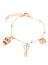 AMO CAPRI - Bracciale in Metallo campanella e corno pendenti impreziositi da smalti colorati