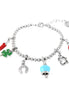 AMO CAPRI - Bracciale in Metallo con corno napoletano, quadrifoglio, coccinella, campana capri
