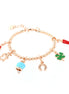 AMO CAPRI - Bracciale in Metallo con corno napoletano, quadrifoglio, coccinella, campana capri