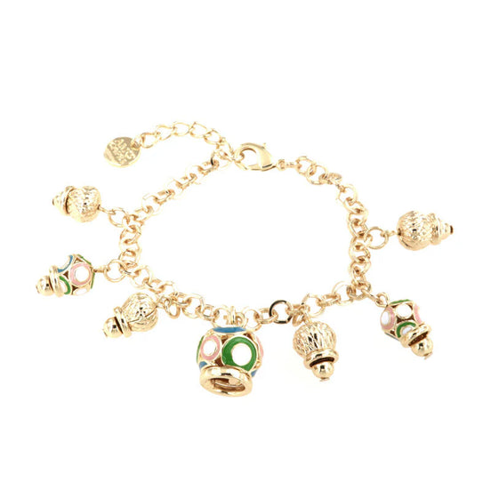 AMO CAPRI - Bracciale in Metallo con campanelle colorate