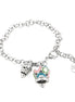 AMO CAPRI Bracciale in Metallo con campana colorata e piccola campanella con cuori