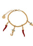 AMO NAPOLI - Bracciale in Metallo con corni colorati