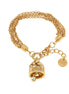 Amo Capri - Bracciale in Metallo campanella con cristalli bianchi