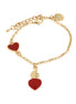 AMO NAPOLI - Bracciale in Metallo con cuore sacro rosso