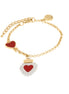 AMO NAPOLI - Bracciale in Metallo con cuore sacro pendente
