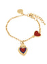 AMO NAPOLI - Bracciale in Metallo con cuore sacro pendente