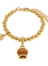 Amo Capri - Bracciale in Metallo con campanella arancio scritta capri