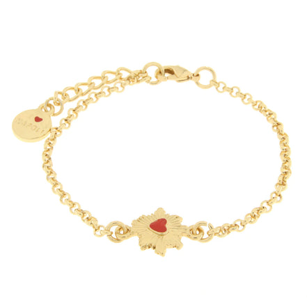 AMO NAPOLI - Bracciale in Metallo con cuore Sacro