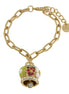 Amo Capri - Bracciale in Metallo con campana a fiori multicolor