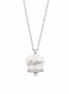 BYSIMON - Collana in Argento 925 con campanella bianca Capri e zirconi