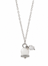 Bysimon - Collana in argento 925 con ciondolo a campana e quadrifoglio