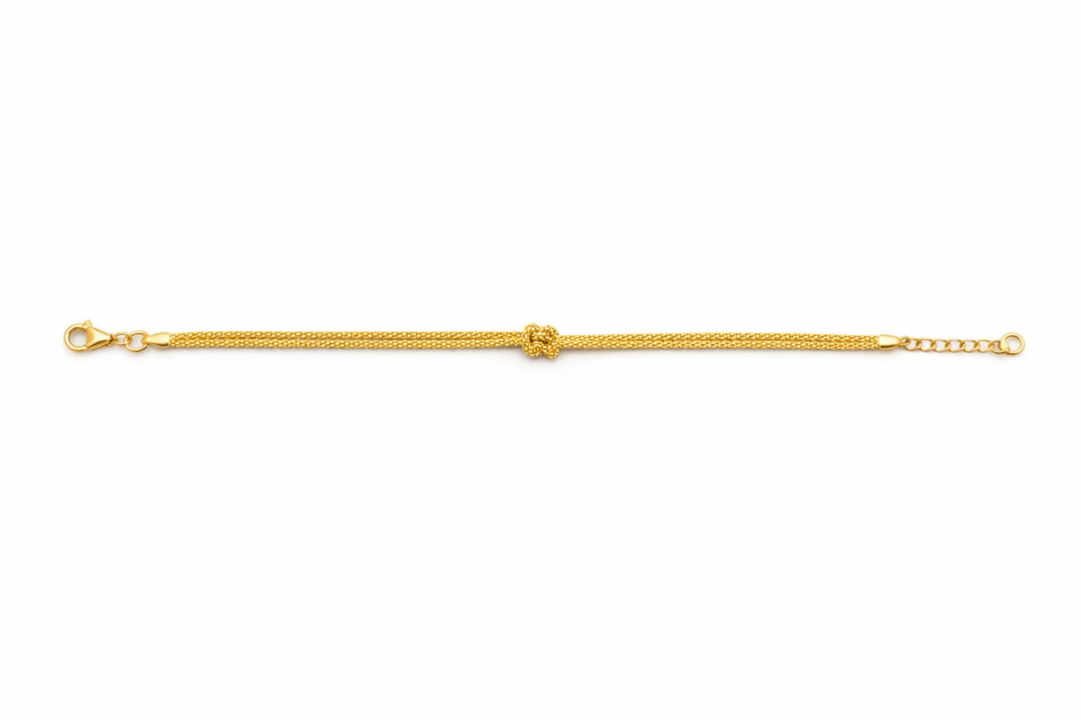 fico gioielli - Bracciale Nodo Centrale in Argento 925 Dorato