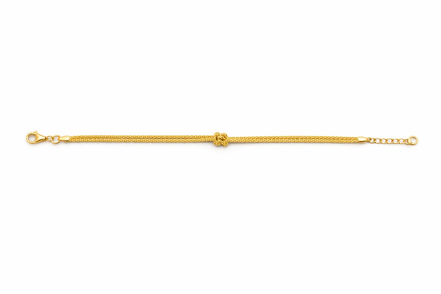 fico gioielli - Bracciale Nodo Centrale in Argento 925 Dorato