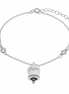 BYSIMON - Bracciale in Argento 925 con campanella bianca Capri e zirconi