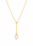 fico gioielli - Collana Pendente Geometrico in Argento 925 Dorato