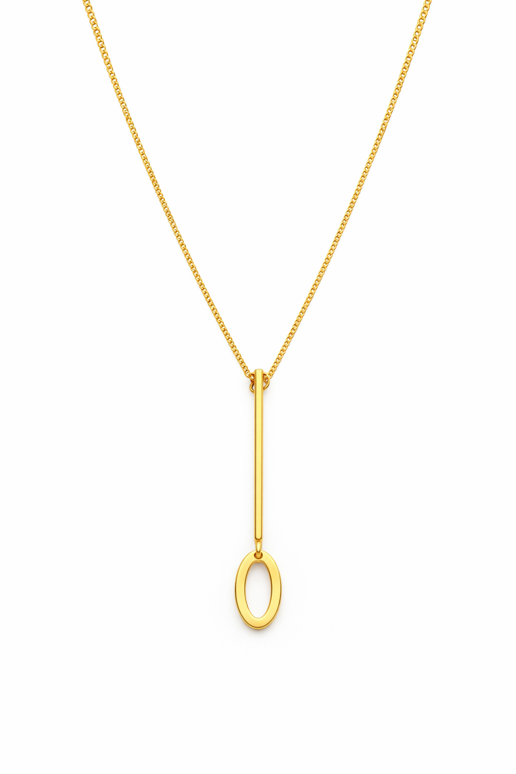 fico gioielli - Collana Pendente Geometrico in Argento 925 Dorato