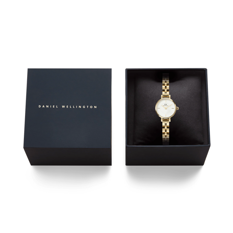 Daniel Wellington - Petite Mini Arch 3-link White Gold