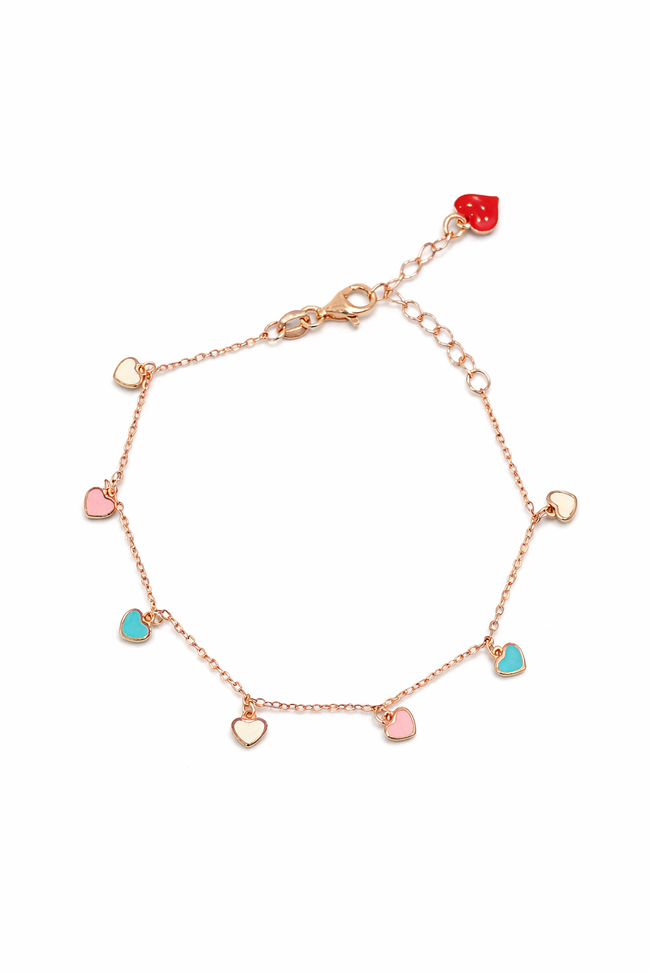 fico gioielli - Bracciale Cuori Multicolor in Argento 925