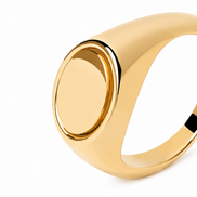 PDPAOLA - Anello  Sigillo Ovale  Gold Argento