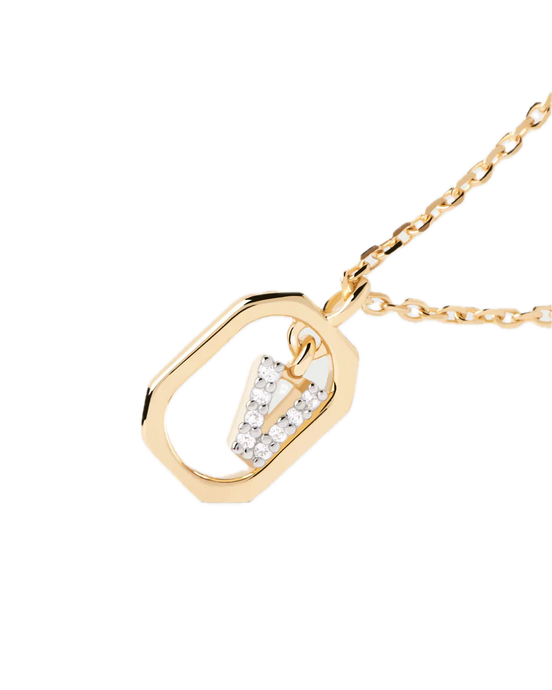 pdpaola - Collana Con Lettera V Mini