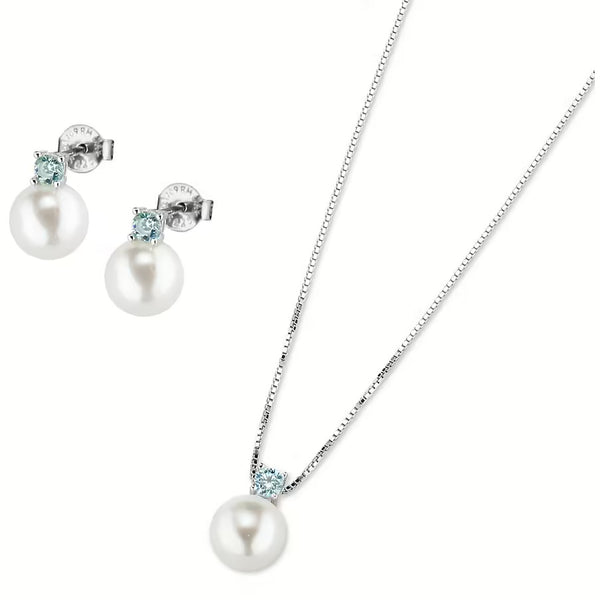 Sovrani - set collana e orecchini perla d8