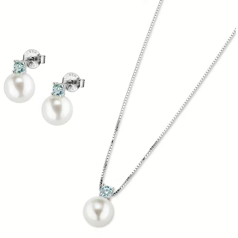 Sovrani - set collana e orecchini perla d8