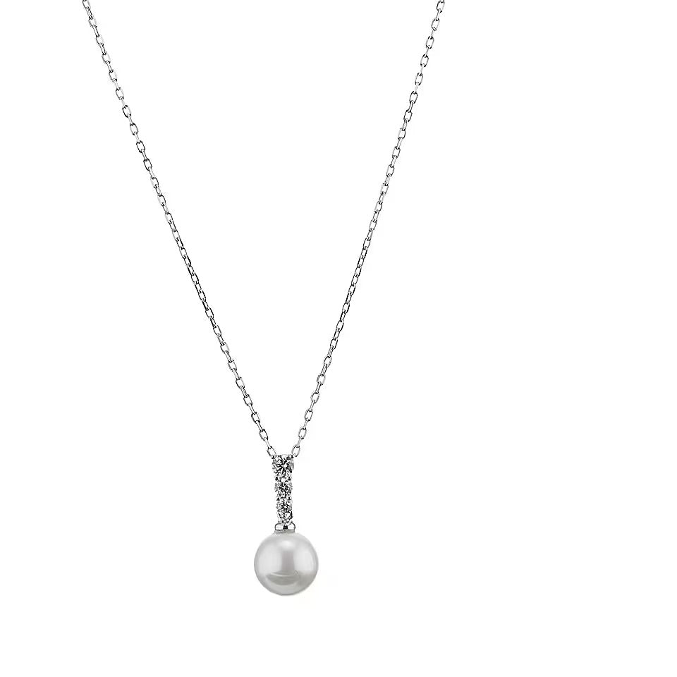 Sovrani - Collana  in argento Zirconi e Perle