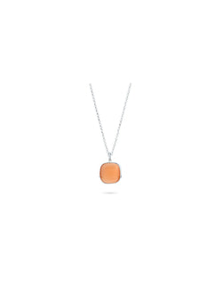 XGR715O COLLANA BOCCADAMO DONNA RODIATA CON PENDENTE DI CRISTALLO ORANGE E ZIRCONI