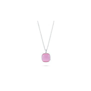 XGR715R COLLANA BOCCADAMO DONNA RODIATA CON PENDENTE DI CRISTALLO ROSA BABY E ZIRCONI Riferimento XGR715R