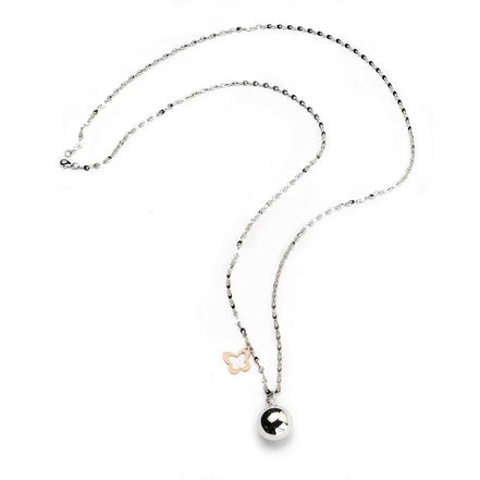 Sovrani - Collana chiama angeli in ottone con farfalla