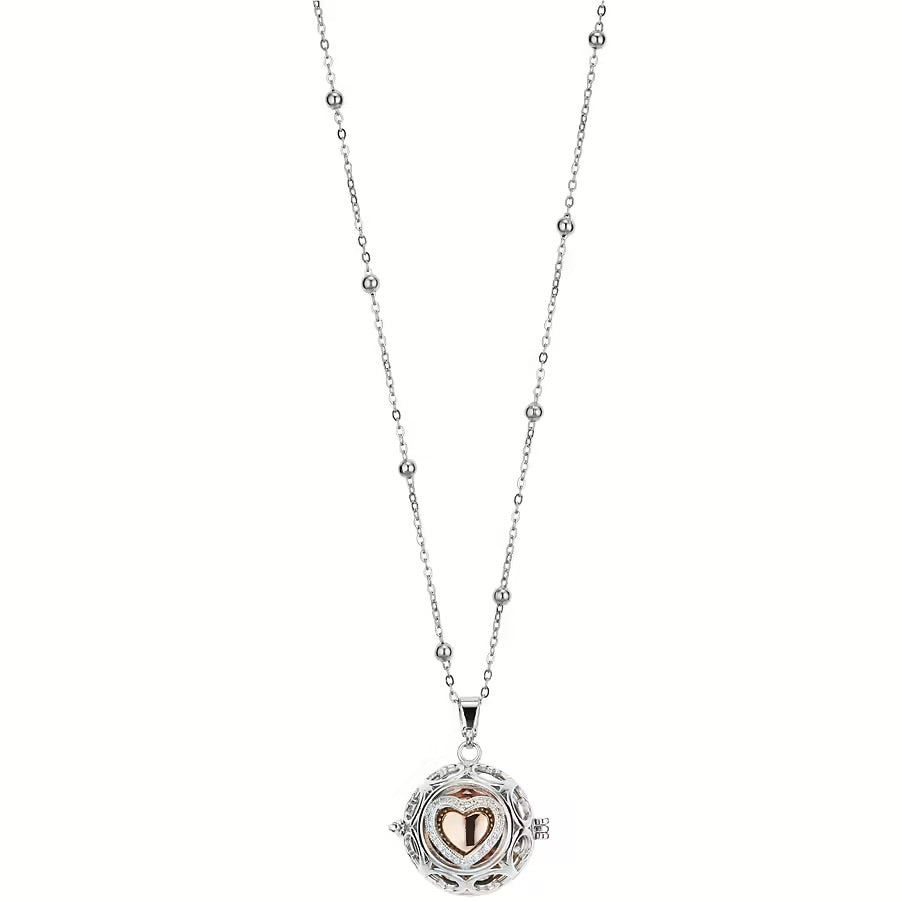 Sovrani - collana chiama angeli strass cuore