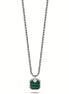LIU JO - Collana Uomo Acciaio Targhetta Pietra Malachite Verde MLJ413