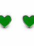 fico gioielli - Orecchini Cuore Verde in Argento 925