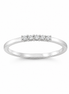 Fico Gioielli - Anello veretta in Oro Bianco 18 KT con 5 Diamanti