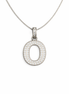 fico gioielli - Collana con Iniziale “O” in Argento con Zirconi