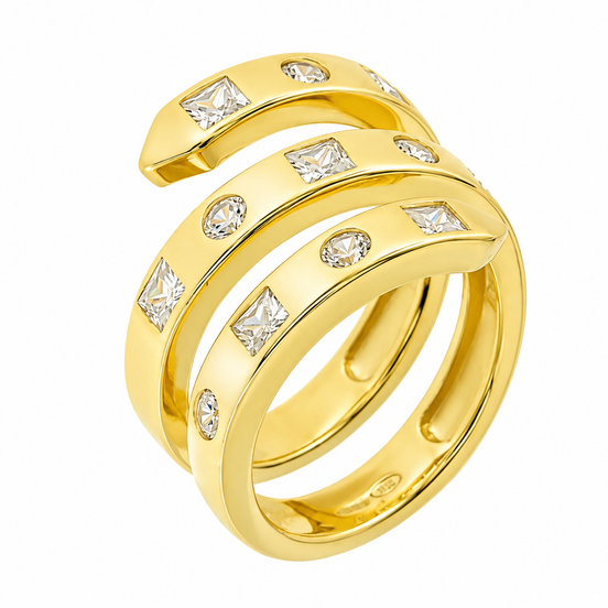 BYSIMON - Anello in Argento 925 contrariè con punti luce