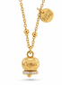 Amo Capri - Collana in Metallo con campanella portafortuna dorata e cristalli