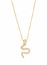 BYSIMON - Collana in Argento 925 con pendente a forma di serpente impreziosito da zirconi bianchi