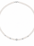 Kioto - Collana Donna Con Perle E Sfere Zirconate Con Oro Bianco 18 Kt