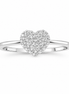 Fico Gioielli - Anello cuore in Oro Bianco 18 KT con Diamanti