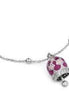 CL/BR04  MYA BOCCADAMO Bracciale con campanella portafortuna fucsia e rosa
