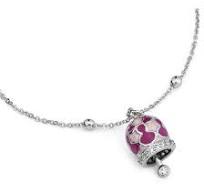 CL/BR04  MYA BOCCADAMO Bracciale con campanella portafortuna fucsia e rosa