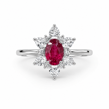 Fico Gioielli - Anello Elegance con Rubino Naturale e Diamanti