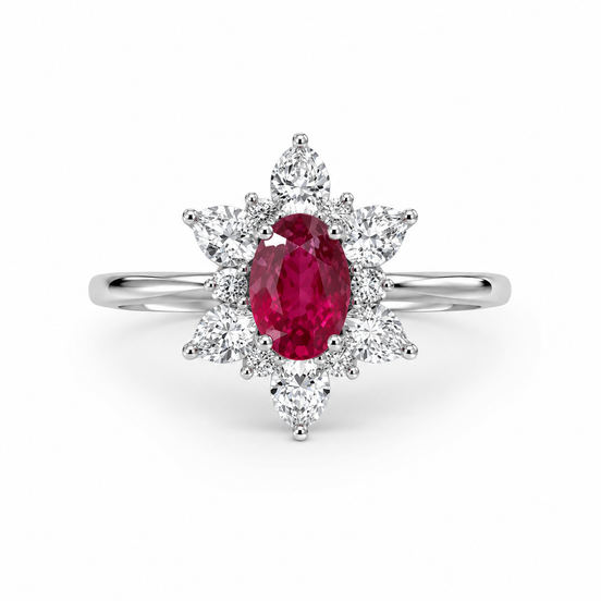 Fico Gioielli - Anello Elegance con Rubino Naturale e Diamanti