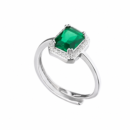 Sovrani - Anello  Collezione Luce in Argento 925 con Pietra Verde