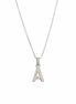 fico gioielli - Collana con Iniziale “A” in Argento con Zirconi