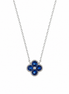 BYSIMON - Collana in Argento 925 con fiore blu
