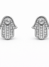 fico gioielli - Orecchini Mano di Fatima in Argento 925 con Zirconi