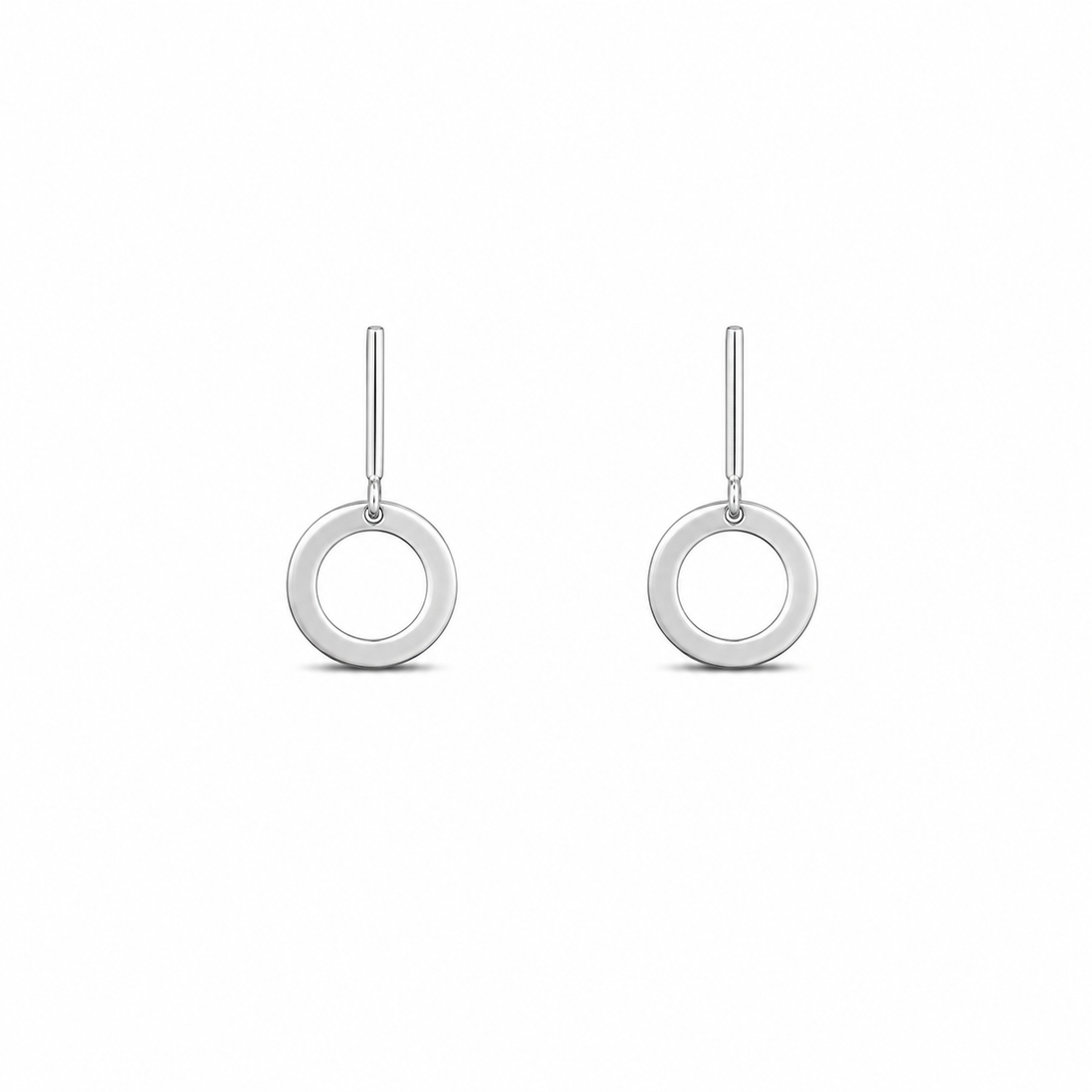 fico Gioielli - Orecchini Pendenti Cerchio Minimal Argento 925